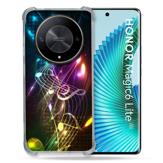 Coque Renforcé Pour Honor Magic 6 Lite 5G Musique Partition Multicolore