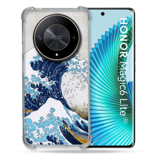 Coque Renforcé Pour Honor Magic 6 Lite 5G Peinture La Grande Vague
