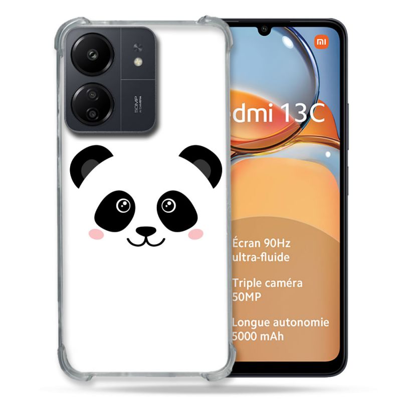 Coque Renforcé Pour Xiaomi Redmi 13C Animal Panda Blanc
