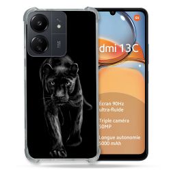 Coque Renforcé Pour Xiaomi Redmi 13C Animal Panthère Noire