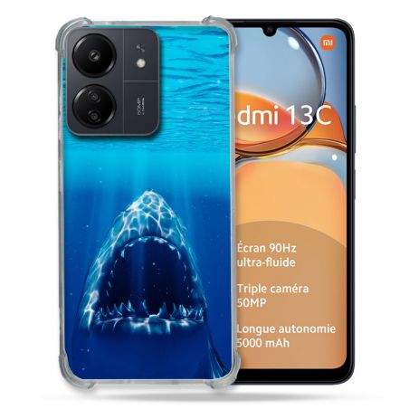 Coque Renforcé Pour Xiaomi Redmi 13C Animal Requin Dent
