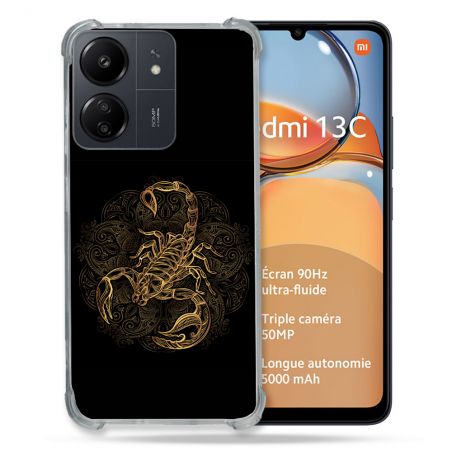 Coque Renforcé Pour Xiaomi Redmi 13C Animal Scorpion Fresque