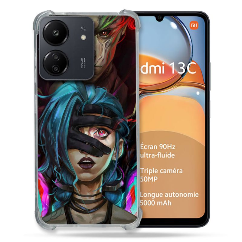 Coque Renforcé Pour Xiaomi Redmi 13C Arcane Jynx Bleu