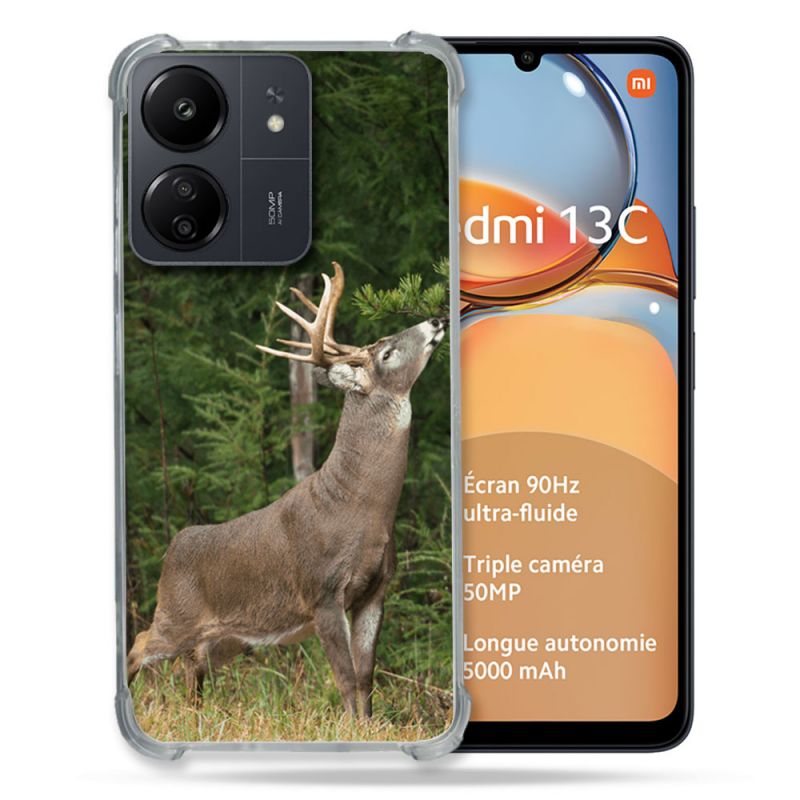 Coque Renforcé Pour Xiaomi Redmi 13C Chasse Cerf