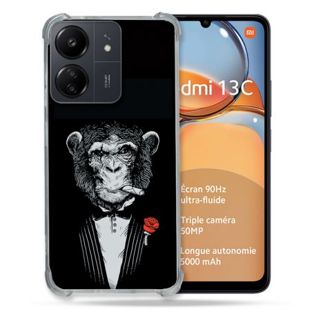 Coque Renforcé Pour Xiaomi Redmi 13C Decale Singe Mafia