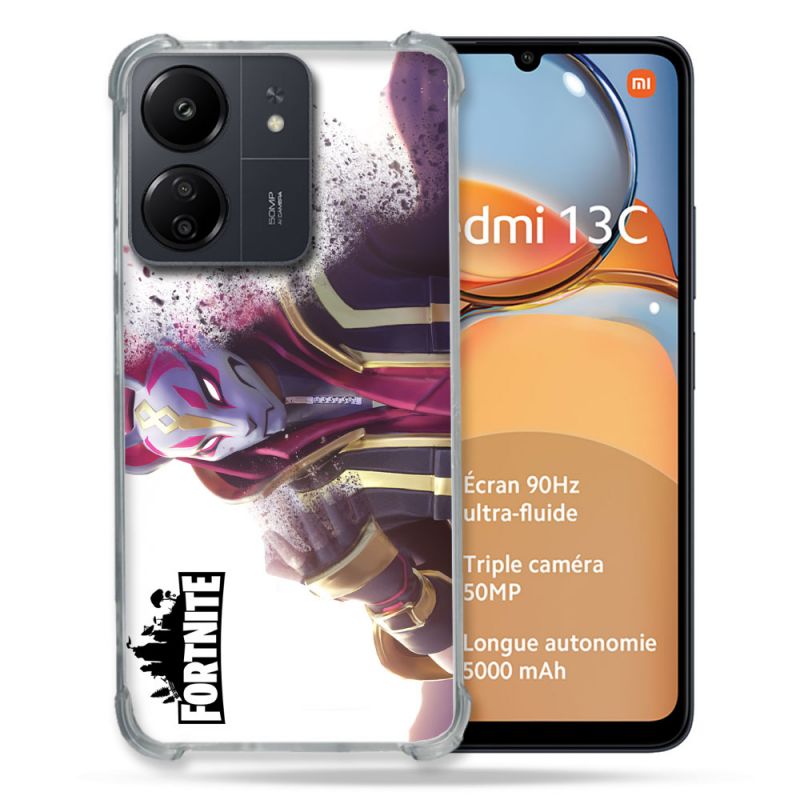 Coque Renforcé Pour Xiaomi Redmi 13C Fortnite Blanc