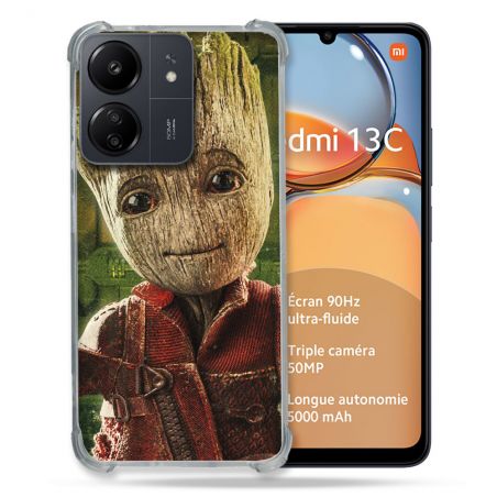 Coque Renforcé Pour Xiaomi Redmi 13C Groot Vert