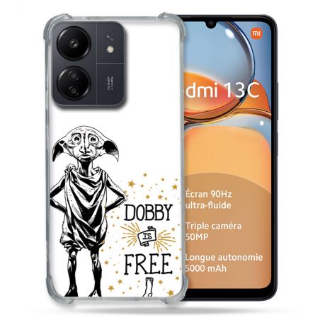 Coque Renforcé Pour Xiaomi Redmi 13C Harry Potter Dobby Free Blanc