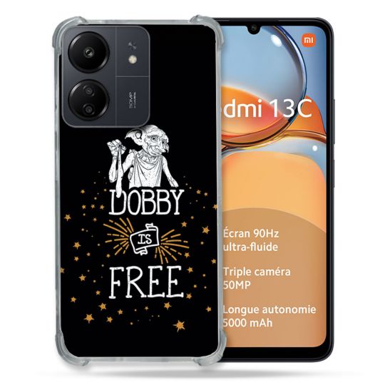 Coque Renforcé Pour Xiaomi Redmi 13C Harry Potter Dobby Free Noir