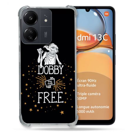 Coque Renforcé Pour Xiaomi Redmi 13C Harry Potter Dobby Free Noir