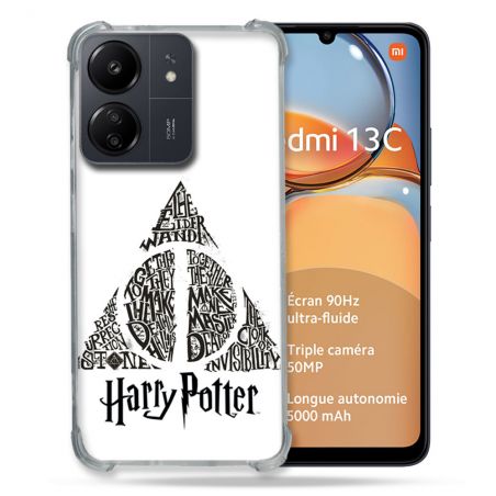 Coque Renforcé Pour Xiaomi Redmi 13C Harry Potter Hollows triangle Blanc