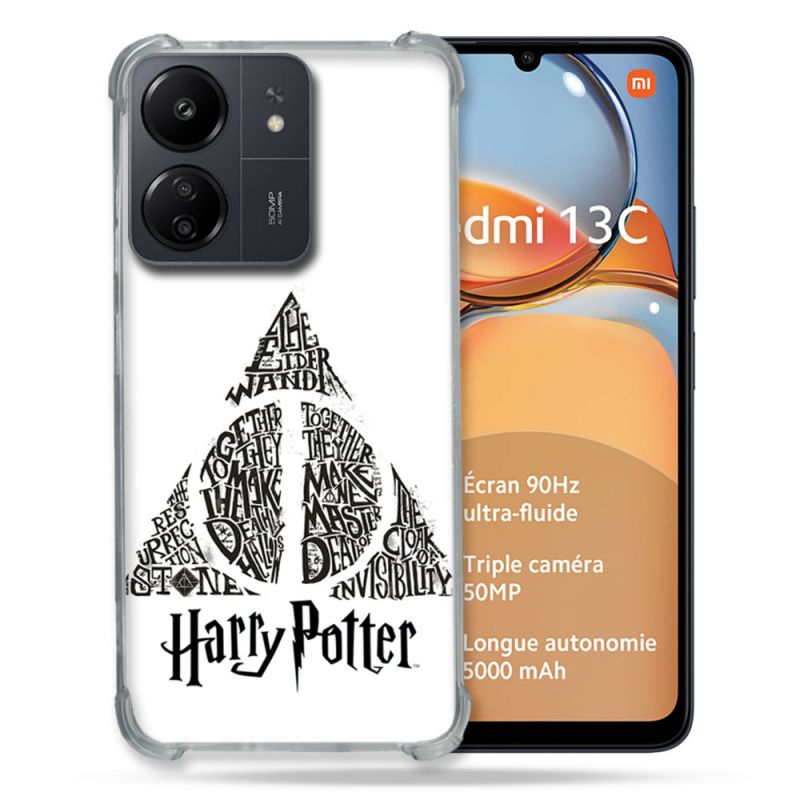 Coque Renforcé Pour Xiaomi Redmi 13C Harry Potter Hollows triangle Blanc