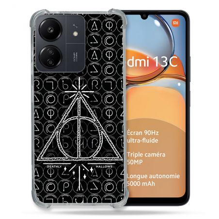 Coque Renforcé Pour Xiaomi Redmi 13C Harry Potter Hollows Triangle Noir