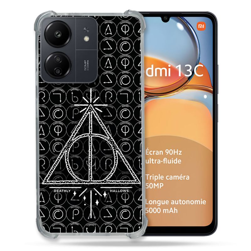 Coque Renforcé Pour Xiaomi Redmi 13C Harry Potter Hollows Triangle Noir