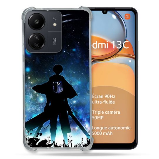 Coque Renforcé Pour Xiaomi Redmi 13C Manga Attaque Titans Levi