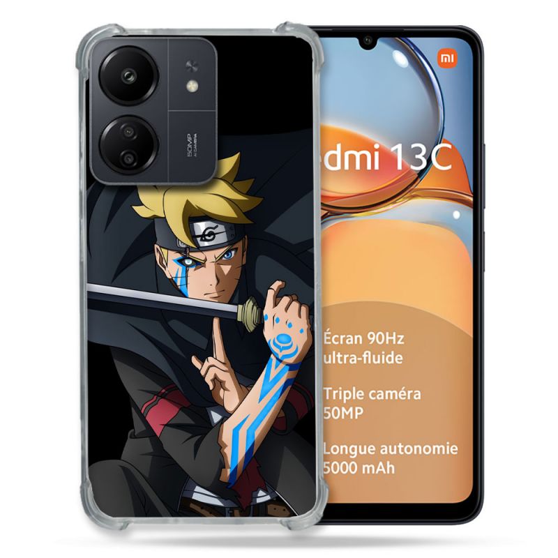 Coque Renforcé Pour Xiaomi Redmi 13C Manga Boruto Tatouage