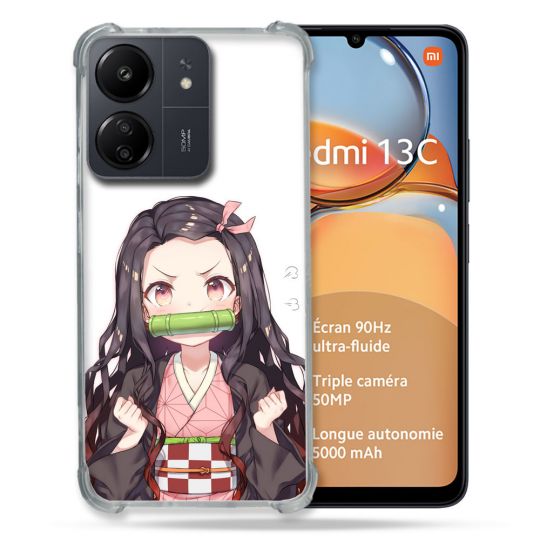 Coque Renforcé Pour Xiaomi Redmi 13C Manga Demon Slayer Nezuko