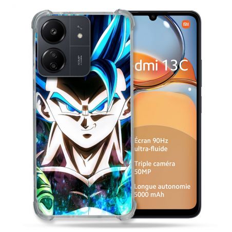 Coque Renforcé Pour Xiaomi Redmi 13C Manga Dragon Ball Gogeta Visage