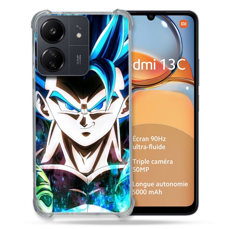 Coque Renforcé Pour Xiaomi Redmi 13C Manga Dragon Ball Gogeta Visage