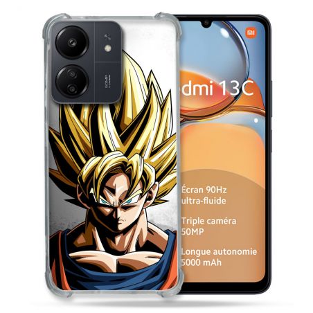 Coque Renforcé Pour Xiaomi Redmi 13C Manga Dragon Ball Sangoku Portrait