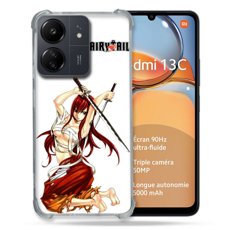 Coque Renforcé Pour Xiaomi Redmi 13C Manga Fairy Tail Erza