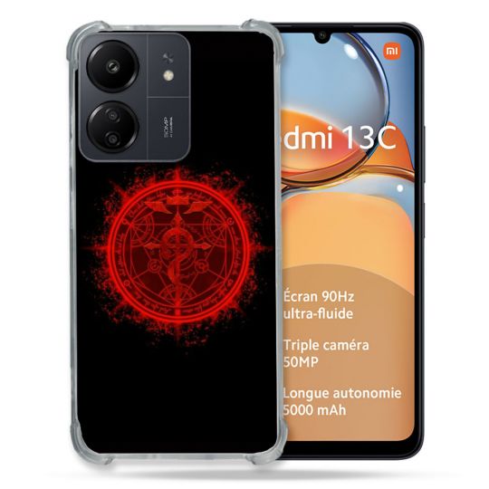 Coque Renforcé Pour Xiaomi Redmi 13C Manga Fullmetal Alchemist Logo