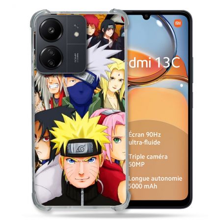 Coque Renforcé Pour Xiaomi Redmi 13C Manga Naruto Team