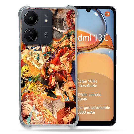 Coque Renforcé Pour Xiaomi Redmi 13C Manga One Piece Nakama