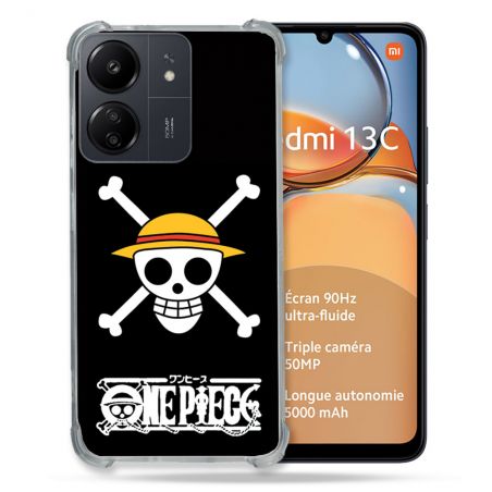Coque Renforcé Pour Xiaomi Redmi 13C Manga One Piece Tete de Mort