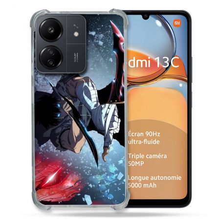 Coque Renforcé Pour Xiaomi Redmi 13C Manga Solo Leveling Sung Epee