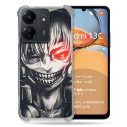 Coque Renforcé Pour Xiaomi Redmi 13C Manga Tokyo Ghoul Kaneki Noir