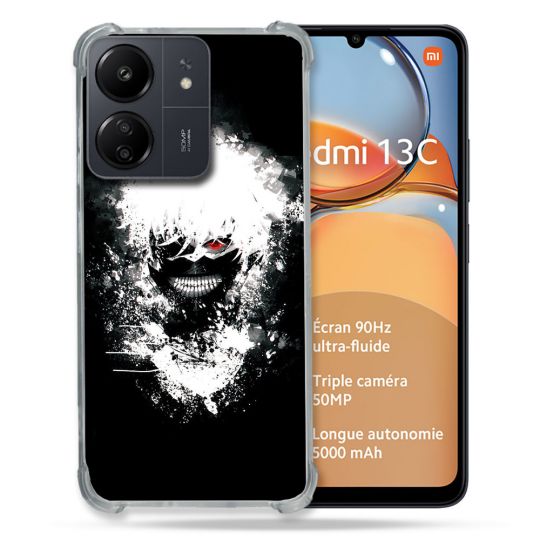 Coque Renforcé Pour Xiaomi Redmi 13C Manga Tokyo Ghoul Kaneki Tag