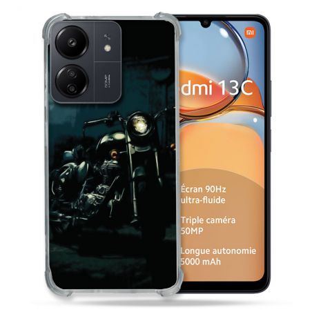 Coque Renforcé Pour Xiaomi Redmi 13C Moto Harley Vintage