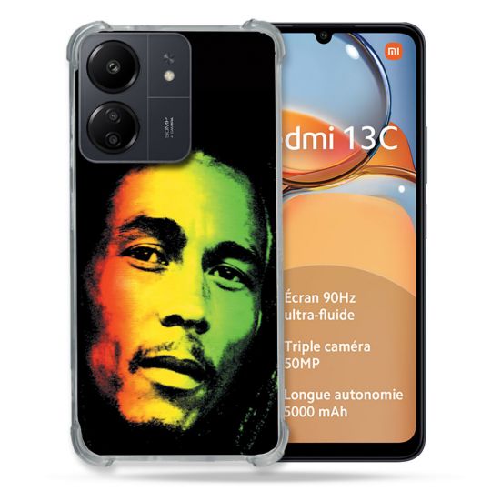 Coque Renforcé Pour Xiaomi Redmi 13C Musique Bob Marley 2
