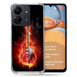 Coque Renforcé Pour Xiaomi Redmi 13C Musique Guitare Electrique