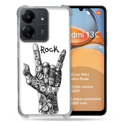 Coque Renforcé Pour Xiaomi Redmi 13C Musique Rock Main