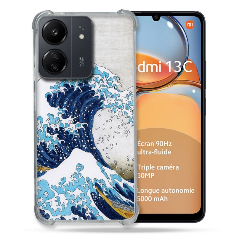 Coque Renforcé Pour Xiaomi Redmi 13C Peinture La Grande Vague