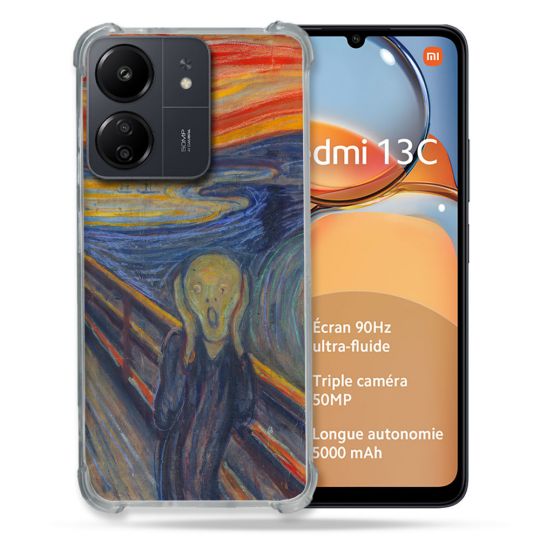 Coque Renforcé Pour Xiaomi Redmi 13C Peinture Le Cri