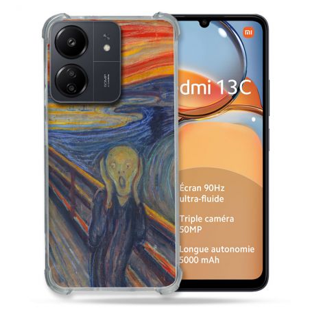 Coque Renforcé Pour Xiaomi Redmi 13C Peinture Le Cri