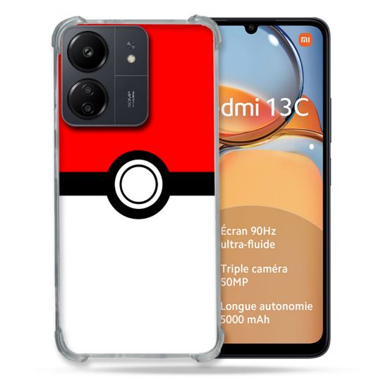 Coque Renforcé Pour Xiaomi Redmi 13C Pokemon Pokeball