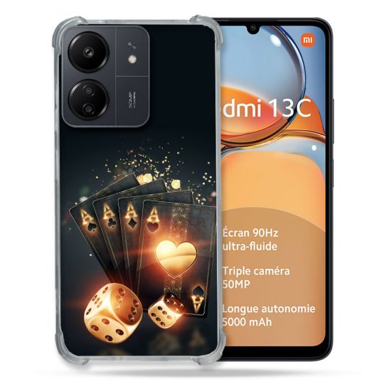 Coque Renforcé Pour Xiaomi Redmi 13C Poker Des