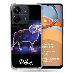 Coque Renforcé Pour Xiaomi Redmi 13C Signe Zodiaque 2 Bélier