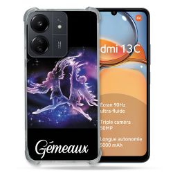 Coque Renforcé Pour Xiaomi Redmi 13C Signe Zodiaque 2 Gémeaux