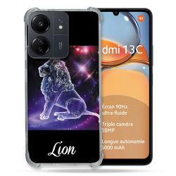 Coque Renforcé Pour Xiaomi Redmi 13C Signe Zodiaque 2 Lion