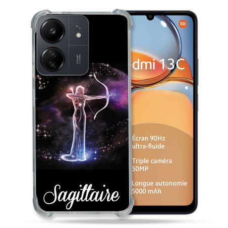 Coque Renforcé Pour Xiaomi Redmi 13C Signe Zodiaque 2 Sagittaire