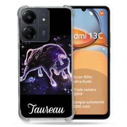 Coque Renforcé Pour Xiaomi Redmi 13C Signe Zodiaque 2 Taureau