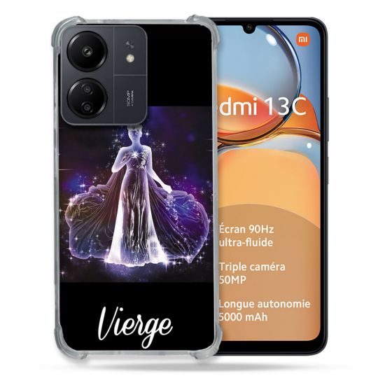 Coque Renforcé Pour Xiaomi Redmi 13C Signe Zodiaque 2 Vierge