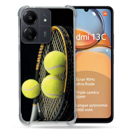 Coque Renforcé Pour Xiaomi Redmi 13C Sport Tennis Balls