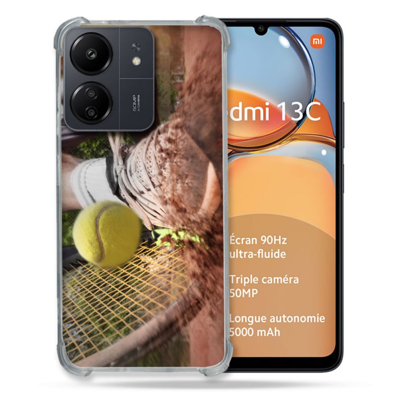 Coque Renforcé Pour Xiaomi Redmi 13C Sport Tennis Glissade