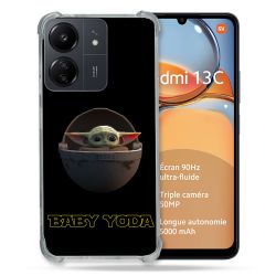 Coque Renforcé Pour Xiaomi Redmi 13C Star Wars - Yoda bebe noir
